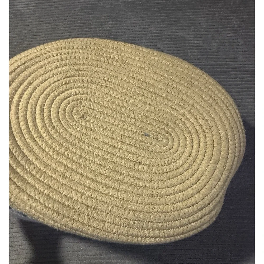 Short Stories Large Rope Basket Round Woven With Handle 9.8x9.8x3 FFF